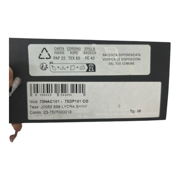 Versace Jeans Couture Logo Elastic Waist High Rise Shiny Leggings Black 38/ US 2 - Picture 9 of 13